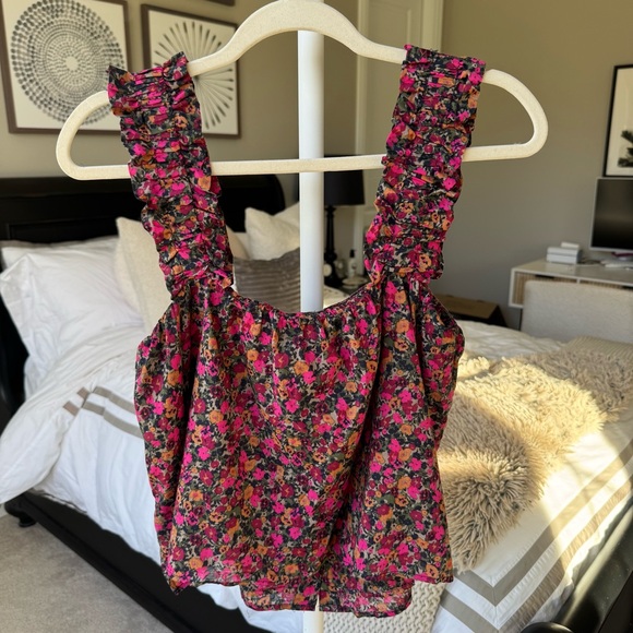 Treasure & Bond Floral Ruffle Strap Top - Picture 5 of 6